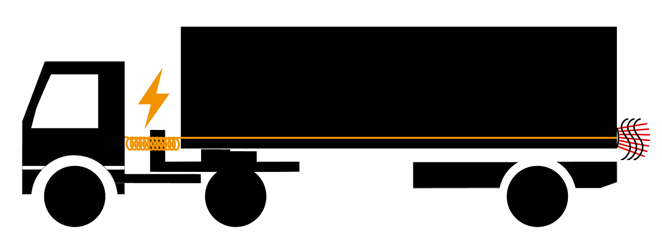 Semitrailer with trailer connector