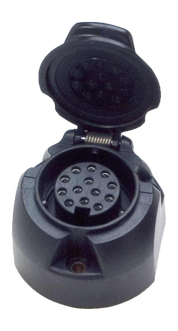 13-pin socket according to ISO 11446